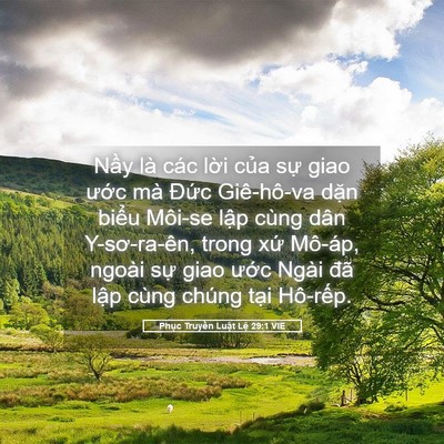 Picture 05 - Phục Truyền Luật Lệ 29:1 VIE - Nầy là các lời của sự giao ước mà - Bible Verse Picture