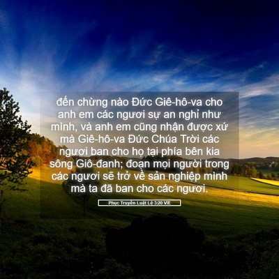 Picture 05 - Phục Truyền Luật Lệ 3:20 VIE - đến chừng nào Đức Giê-hô-va cho anh em - Bible Verse Picture
