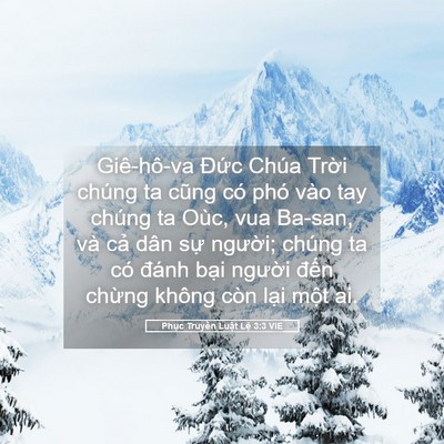 Picture 05 - Phục Truyền Luật Lệ 3:3 VIE - Giê-hô-va Đức Chúa Trời chúng ta cũng - Bible Verse Picture