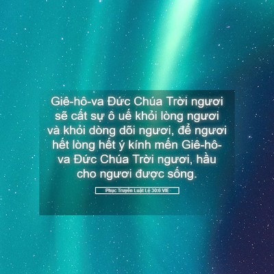 Picture 05 - Phục Truyền Luật Lệ 30:6 VIE - Giê-hô-va Đức Chúa Trời ngươi sẽ - Bible Verse Picture