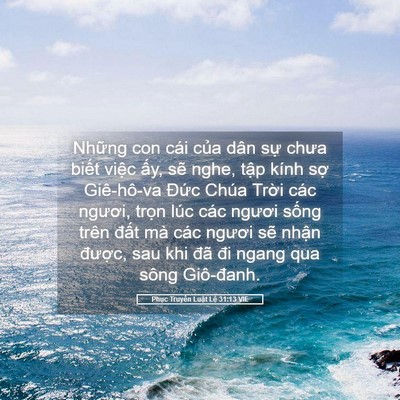 Picture 05 - Phục Truyền Luật Lệ 31:13 VIE - Những con cái của dân sự chưa biết - Bible Verse Picture