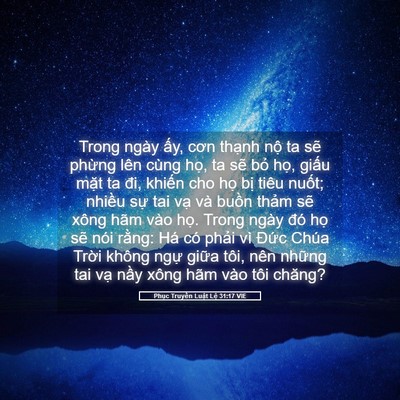 Picture 05 - Phục Truyền Luật Lệ 31:17 VIE - Trong ngày ấy, cơn thạnh nộ ta sẽ - Bible Verse Picture