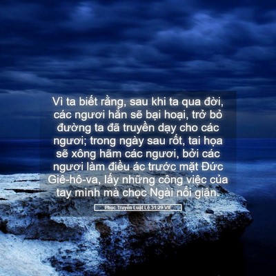 Picture 05 - Phục Truyền Luật Lệ 31:29 VIE - Vì ta biết rằng, sau khi ta qua đời, các - Bible Verse Picture
