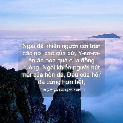 Picture 05 - Phục Truyền Luật Lệ 32:13 VIE - Ngài đã khiến người cỡi trên các nơi - Bible Verse Picture