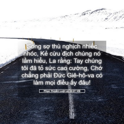 Picture 05 - Phục Truyền Luật Lệ 32:27 VIE - Song sợ thù nghịch nhiếc nhóc, Kẻ cừu - Bible Verse Picture