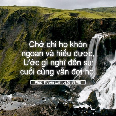 Picture 05 - Phục Truyền Luật Lệ 32:29 VIE - Chớ chi họ khôn ngoan và hiểu được, - Bible Verse Picture