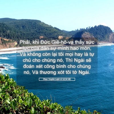 Picture 05 - Phục Truyền Luật Lệ 32:36 VIE - Phải, khi Đức Giê-hô-va thấy sức lực - Bible Verse Picture