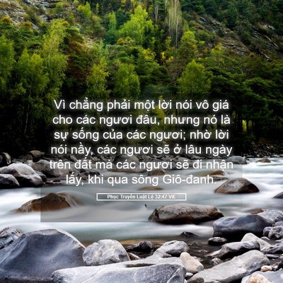 Picture 05 - Phục Truyền Luật Lệ 32:47 VIE - Vì chẳng phải một lời nói vô giá cho - Bible Verse Picture