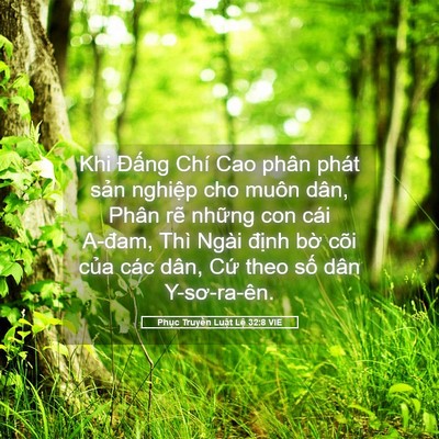 Picture 05 - Phục Truyền Luật Lệ 32:8 VIE - Khi Đấng Chí Cao phân phát sản nghiệp - Bible Verse Picture