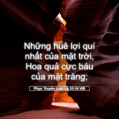 Picture 05 - Phục Truyền Luật Lệ 33:14 VIE - Những huê lợi quí nhất của mặt - Bible Verse Picture