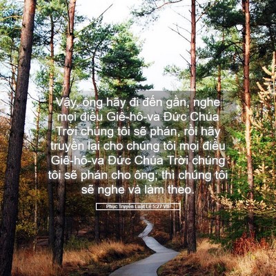 Picture 05 - Phục Truyền Luật Lệ 5:27 VIE - Vậy, ông hãy đi đến gần, nghe mọi - Bible Verse Picture
