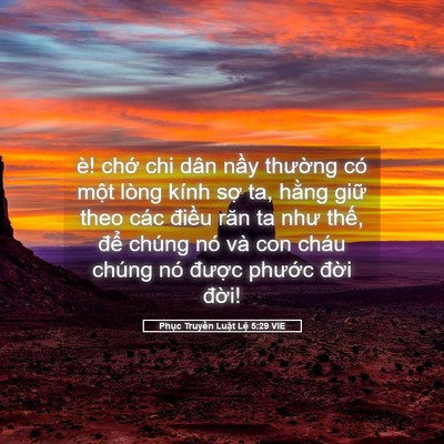 Picture 05 - Phục Truyền Luật Lệ 5:29 VIE - è! chớ chi dân nầy thường có một - Bible Verse Picture