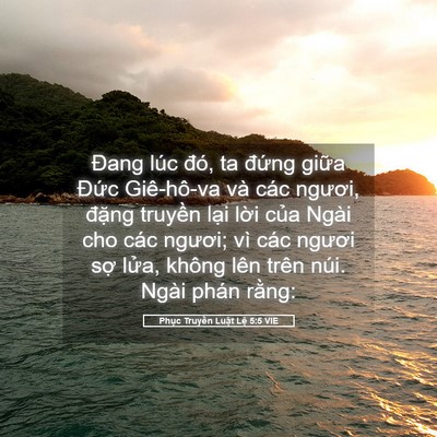Picture 05 - Phục Truyền Luật Lệ 5:5 VIE - Đang lúc đó, ta đứng giữa Đức - Bible Verse Picture