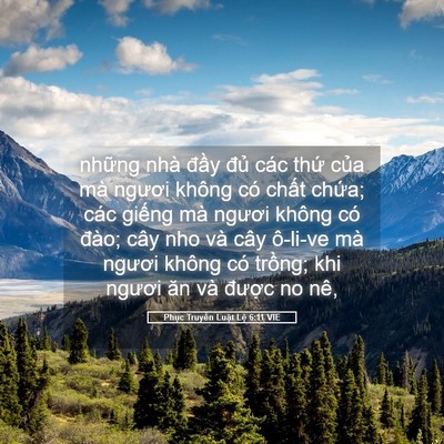 Picture 05 - Phục Truyền Luật Lệ 6:11 VIE - những nhà đầy đủ các thứ của mà - Bible Verse Picture