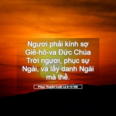Picture 05 - Phục Truyền Luật Lệ 6:13 VIE - Ngươi phải kính sợ Giê-hô-va Đức - Bible Verse Picture