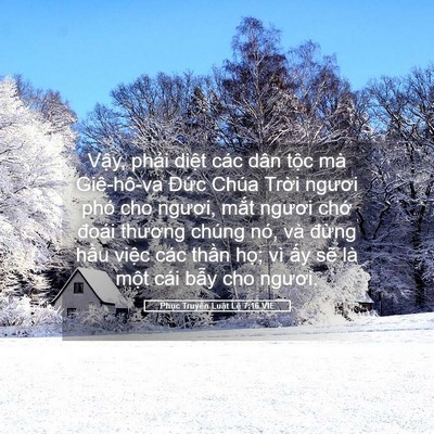 Picture 05 - Phục Truyền Luật Lệ 7:16 VIE - Vậy, phải diệt các dân tộc mà - Bible Verse Picture