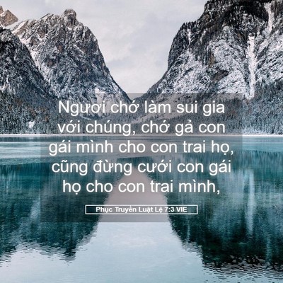 Picture 05 - Phục Truyền Luật Lệ 7:3 VIE - Ngươi chớ làm sui gia với chúng, chớ - Bible Verse Picture