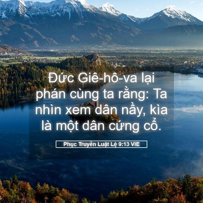 Picture 05 - Phục Truyền Luật Lệ 9:13 VIE - Đức Giê-hô-va lại phán cùng ta rằng: - Bible Verse Picture