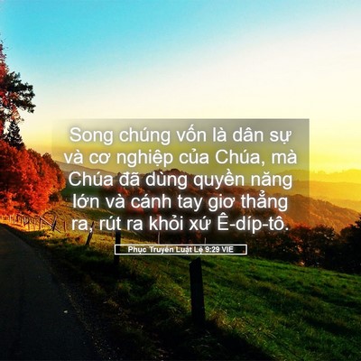 Picture 05 - Phục Truyền Luật Lệ 9:29 VIE - Song chúng vốn là dân sự và cơ nghiệp - Bible Verse Picture
