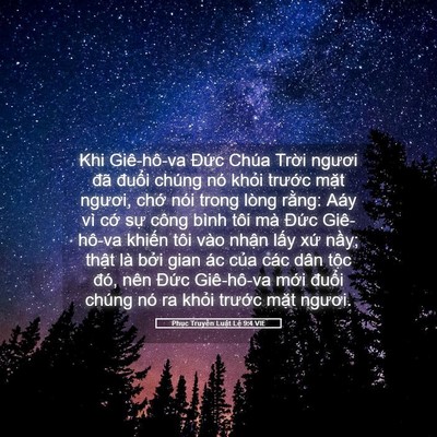 Picture 05 - Phục Truyền Luật Lệ 9:4 VIE - Khi Giê-hô-va Đức Chúa Trời ngươi đã - Bible Verse Picture