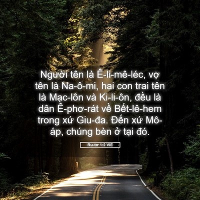 Picture 05 - Ru-tơ 1:2 VIE - Người tên là Ê-li-mê-léc, vợ tên là - Bible Verse Picture
