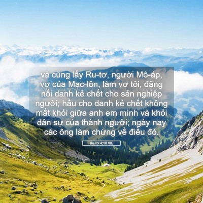 Picture 05 - Ru-tơ 4:10 VIE - và cũng lấy Ru-tơ, người Mô-áp, vợ - Bible Verse Picture