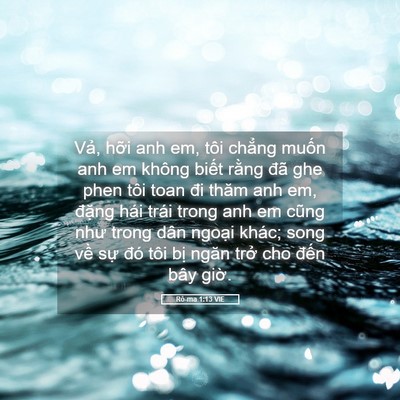 Picture 05 - Rô-ma 1:13 VIE - Vả, hỡi anh em, tôi chẳng muốn anh em - Bible Verse Picture