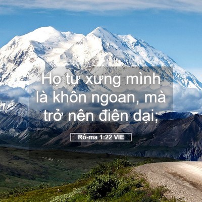 Picture 05 - Rô-ma 1:22 VIE - Họ tự xưng mình là khôn ngoan, mà trở - Bible Verse Picture
