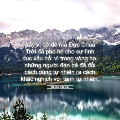 Picture 05 - Rô-ma 1:26 VIE - Aáy vì cớ đó mà Đức Chúa Trời đã - Bible Verse Picture