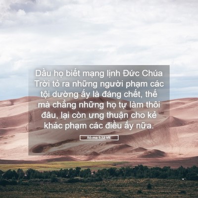 Picture 05 - Rô-ma 1:32 VIE - Dầu họ biết mạng lịnh Đức Chúa - Bible Verse Picture