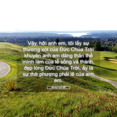 Picture 05 - Rô-ma 12:1 VIE - Vậy, hỡi anh em, tôi lấy sự thương - Bible Verse Picture