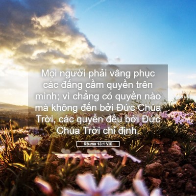 Picture 05 - Rô-ma 13:1 VIE - Mọi người phải vâng phục các đấng - Bible Verse Picture