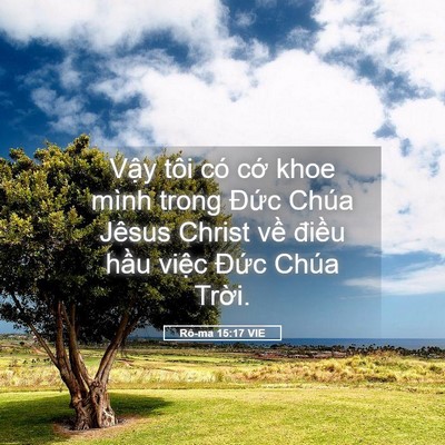 Picture 05 - Rô-ma 15:17 VIE - Vậy tôi có cớ khoe mình trong Đức Chúa - Bible Verse Picture