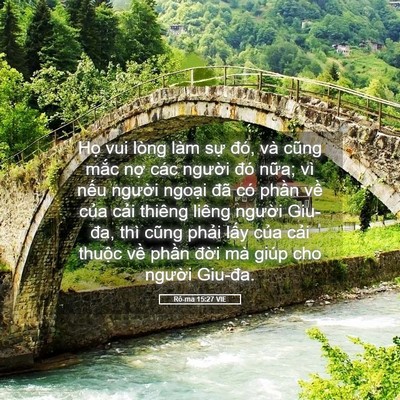 Picture 05 - Rô-ma 15:27 VIE - Họ vui lòng làm sự đó, và cũng mắc - Bible Verse Picture