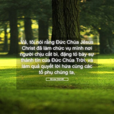 Picture 05 - Rô-ma 15:8 VIE - Vả, tôi nói rằng Đức Chúa Jêsus Christ - Bible Verse Picture