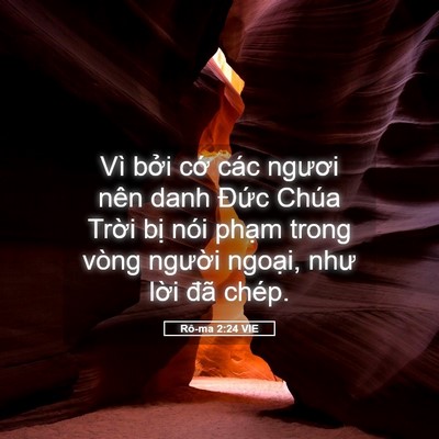 Picture 05 - Rô-ma 2:24 VIE - Vì bởi cớ các ngươi nên danh Đức - Bible Verse Picture