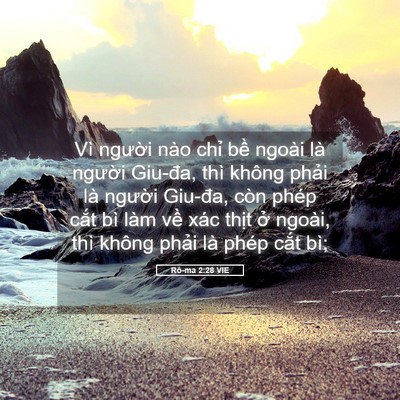 Picture 05 - Rô-ma 2:28 VIE - Vì người nào chỉ bề ngoài là người - Bible Verse Picture