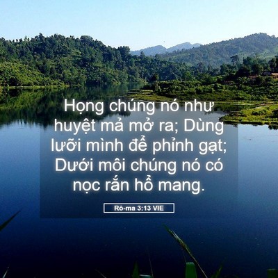 Picture 05 - Rô-ma 3:13 VIE - Họng chúng nó như huyệt mả mở ra; - Bible Verse Picture