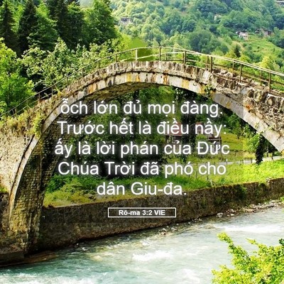 Picture 05 - Rô-ma 3:2 VIE - ỗch lớn đủ mọi đàng. Trước hết - Bible Verse Picture