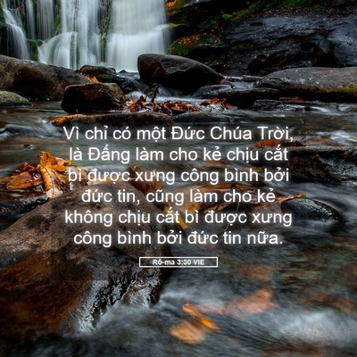 Picture 05 - Rô-ma 3:30 VIE - Vì chỉ có một Đức Chúa Trời, là - Bible Verse Picture