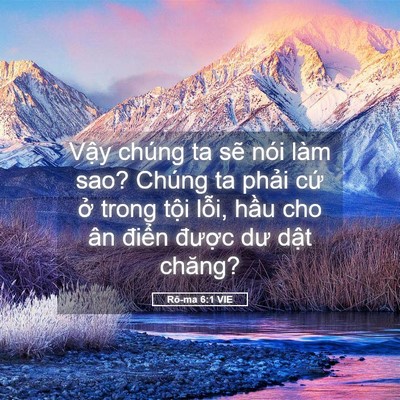 Picture 05 - Rô-ma 6:1 VIE - Vậy chúng ta sẽ nói làm sao? Chúng ta - Bible Verse Picture