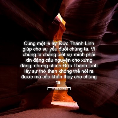 Picture 05 - Rô-ma 8:26 VIE - Cũng một lẽ ấy, Đức Thánh Linh giúp - Bible Verse Picture