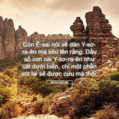 Picture 05 - Rô-ma 9:27 VIE - Còn Ê-sai nói về dân Y-sơ-ra-ên mà kêu - Bible Verse Picture