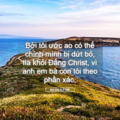 Picture 05 - Rô-ma 9:3 VIE - Bởi tôi ước ao có thể chính mình bị - Bible Verse Picture