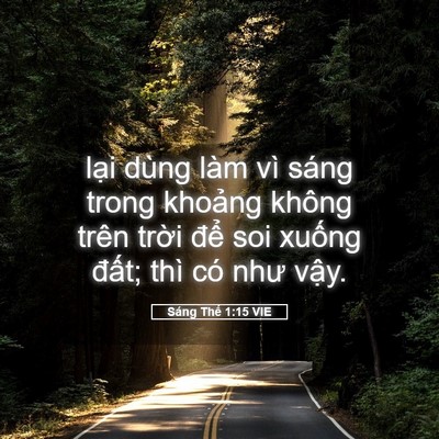 Picture 05 - Sáng Thế 1:15 VIE - lại dùng làm vì sáng trong khoảng không - Bible Verse Picture