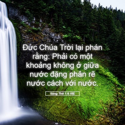 Picture 05 - Sáng Thế 1:6 VIE - Đức Chúa Trời lại phán rằng: Phải - Bible Verse Picture
