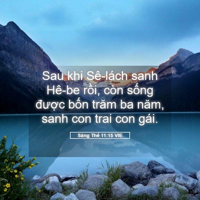 Picture 05 - Sáng Thế 11:15 VIE - Sau khi Sê-lách sanh Hê-be rồi, còn sống - Bible Verse Picture