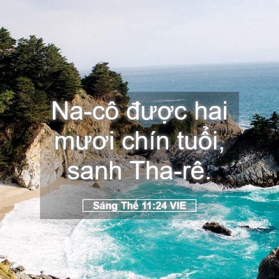 Picture 05 - Sáng Thế 11:24 VIE - Na-cô được hai mươi chín tuổi, sanh - Bible Verse Picture