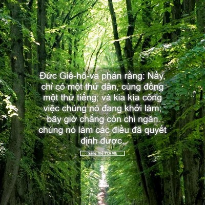 Picture 05 - Sáng Thế 11:6 VIE - Đức Giê-hô-va phán rằng: Nầy, chỉ có - Bible Verse Picture