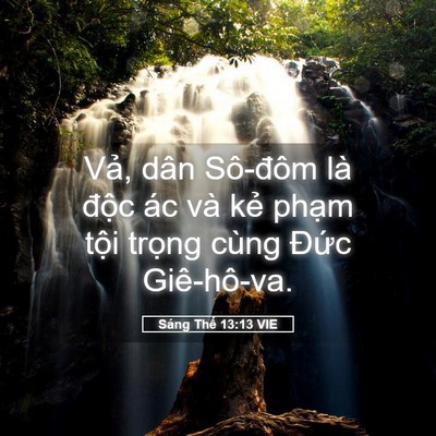 Picture 05 - Sáng Thế 13:13 VIE - Vả, dân Sô-đôm là độc ác và kẻ - Bible Verse Picture